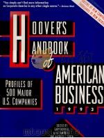 HOOVER'S ANDBOOK OF AMERICAN BUSINES 1993 EDITION 1992 PDF电子版封面 1878753037