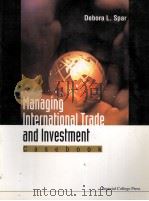 MANAGING INTERNATIONAL TRADE AND INVESTMENT CASE BOOK PDF电子版封面 1860942946 DEBORA L.SPAR