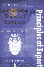 PRINCIPLES OF INTERNATIONAL TRADE AND PAYMENTS 1994 PDF电子版封面 0631191631