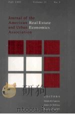 JOURNAL OF THE AMERICAN REAL ESTATE AND URBAN ECONOMICS ASSOCIATION:FALL 1993 VOLUME 21 NO.3 1993 PDF电子版封面