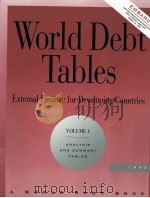 WORLD DEBT TABLES 1996:EXTERNAL FINANCE FOR DEVELOPING COUNTRIES VOLUME1 1996 PDF电子版封面 0821333003