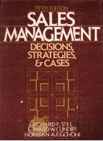 SALES MANAGEMENT DECISIONS STRATEGIES AND COSES FIFTH EDITION 1988 PDF电子版封面 0137865422