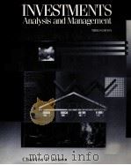 INVESTMENTS ANALYSIS AND MANAGEMENT THIED EDITION 1990 PDF电子版封面 0471544361