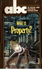 WHAT IS PROPERTY 1986 PDF电子版封面