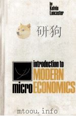 INTRODUCTION TO MOODERN MICROECONOMICS 1969 PDF电子版封面