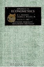 AVANCES IN ECONOMETRICS VOLUME 3（1984 PDF版）