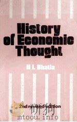 HISTORY OF ECONOMIC THOUGHT 1980 PDF电子版封面 0706909615 H.L.BHATIA
