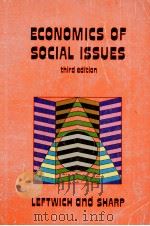 ECONOMICS OF SOCIAL ISSUES THIRD EDITION 1978 PDF电子版封面 0256020825