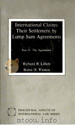 INTERNATIONAL CLAIMS:THEIR SETTLEMENT BY LUMP SUM AGREEMENTS 1975 PDF电子版封面 0813906423 BURNS H.WESTON