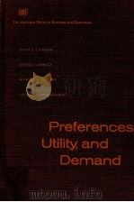 PREFERENCES UTILITY AND DEMAND（1971 PDF版）
