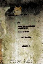 PROCEEDINGS OF THE 9TH RARE EARTH RESEARCH CONFERENCE VOLUME I PDF电子版封面 P.E.FIELD