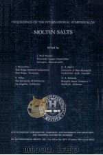 PROCEEDINGS OF THE INTERNATIONAL SYMPOSIUM ON MOLTEN SALTS（1976 PDF版）
