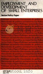 EMPLOYMENT AND DEVELOPMENT OF SMALL ENTERPRISES（1978 PDF版）