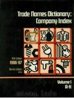 TRADE NAMES DICTIONARY:COMPANY INDEX FIFTH EDITION 1986-87 1986 PDF电子版封面 0810306875 DONNA WOOD