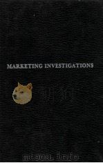 MARTKETING INVESTIGATIONS 1978 PDF电子版封面 0405111762