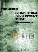 THESAURUS OF INDUSTRIAL DEVELOPMENT TERMS 1976 PDF电子版封面