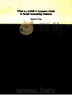 WHAT IS A SAM? A LAYMAN'S GUIDE TO SOCIAL ACCOUNTING MATRICES（1981 PDF版）