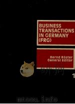 BUSINESS TRANSACTIONS IN GERMANY VOLUME 1（1983 PDF版）
