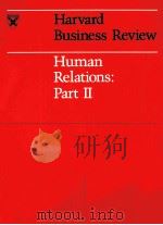 HARVARD BUSINESS REVIEW HUMAN RELATIONS PART 2 1964 PDF电子版封面