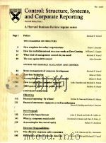 CONTROL STRUCTURE SYSTEMS AND CORPORATE REPORTING 1969 PDF电子版封面
