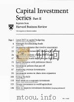 CAPITAL INVESTMENT SERIES PART 2 1965 PDF电子版封面