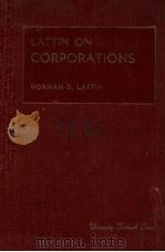 LATTIN ON COREPORATIONS 1959 PDF电子版封面