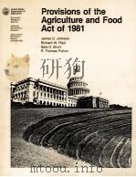 PROVISION OF THE AGRICULTURE AND FOOD ACT OF 1981（1981 PDF版）