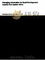 MANAGING INFORMATION FOR RURAL DEVELOPMENT LESSONS FROM EASTERN AFRICA（1980 PDF版）