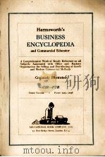 HARMSWORTH'S BUSINESS ENCYCLOPEDIA THIRD VOLUME PDF电子版封面