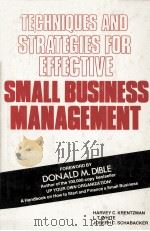 TECHNIQUES AND STRATEGIES FOR EFFECTIVE SMALL BUSINESS MANAGEMENT（1979 PDF版）