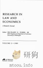 RESEARCH IN LAW AND ECONOMICS VOLUME 2（1980 PDF版）