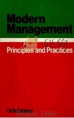 MODERN MANAGEMENT:PRINCIPLES AND PRACTICES 1962 PDF电子版封面 0333335333