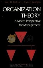 ORGANIZATION THEORY:A MACRO PERSPECTIVE FOR MANAGEMENT 2ND EDITION（1982 PDF版）