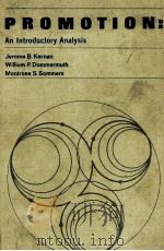 PROMOTION:AN INTRODUCTORY ANALYSIS 1970 PDF电子版封面