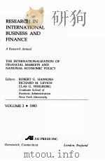 RESEARCH IN INTERNATIONAL BUSINESS AND FINANCE VOLUME 3（1983 PDF版）