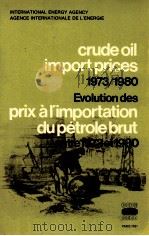 CRUDE OI L IMPORT PRICES 1973/1980 EVLUTION DES PRIX A IMPORTATION DUPETROLE BRUT ENTRE 1973 1980 1981 PDF电子版封面 9264022333