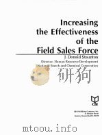 INCREASING THE EFFECTIVENESS OF THE FILELD SALES FORCE（1982 PDF版）