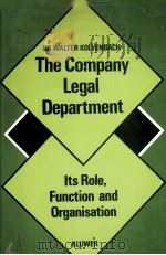 THE COMPANY LEGAL DEPARTMENT 1979 PDF电子版封面 9031200891