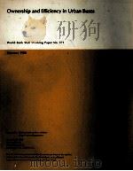 OWNERSHIP AND EFFCIENCY IN URBAN BUSES（1980 PDF版）