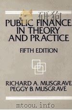 PUBLIC FINANCE IN THEORY AND PRACTICE FIFTH EDITION 1988 PDF电子版封面 0070441278 RICHARD A.MUSGRAVE