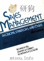 SALES MANAGEMENT DECISI STRATEGIES AND CASES 4TH EDITION（1981 PDF版）