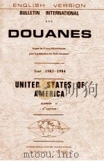 ENGLISH VERSION BULLETIN INTERNATIONAL DES DOUANES YEAR 1983-1984 PDF电子版封面