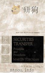 SECURITIES TRANSFER PRINCILPES AND PROCEDUES FOURTH EDITION 1982 PDF电子版封面 0137990723