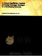 A GENERA LEQUILIBRIUM ANALYSIS OF FOREIN EXCHANGE SHORTAGES IN A DEVELOPING ECONOPMY（1981 PDF版）