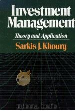 INVESTMENT MANAGEMENT THEORY AND APPLICATION（1982 PDF版）