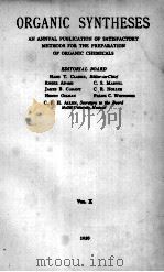 ORGANIC SYNTHESES VOL.Ⅹ 1930（1930 PDF版）