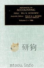 ADVANCES IN ACCOUNTING VOLUME 3（1986 PDF版）