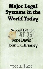 MAJOR LEGAL SYSTEMS IN THE WORLD TODAY:SECOND EDITION 1978 PDF电子版封面 0420441409