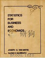 STATISTICS FOR BUSINESS AND ECONOMICS 1980 PDF电子版封面 0256022763