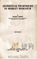 STATISTICAL TECHNIQUES IN MRKET RESEARCH（1949 PDF版）